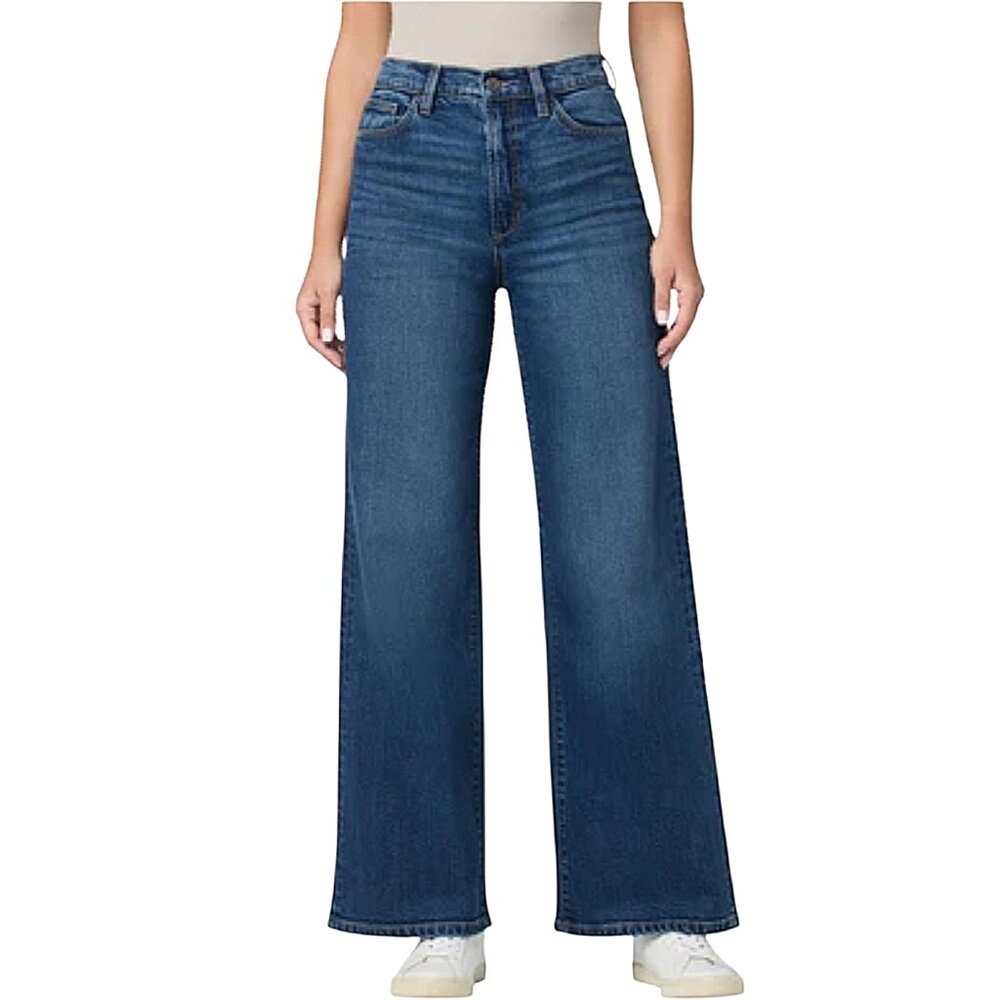 Joe's Jeans Wangari 28 x 31 High Rise Wide Leg Medium Wash Jeans Like New